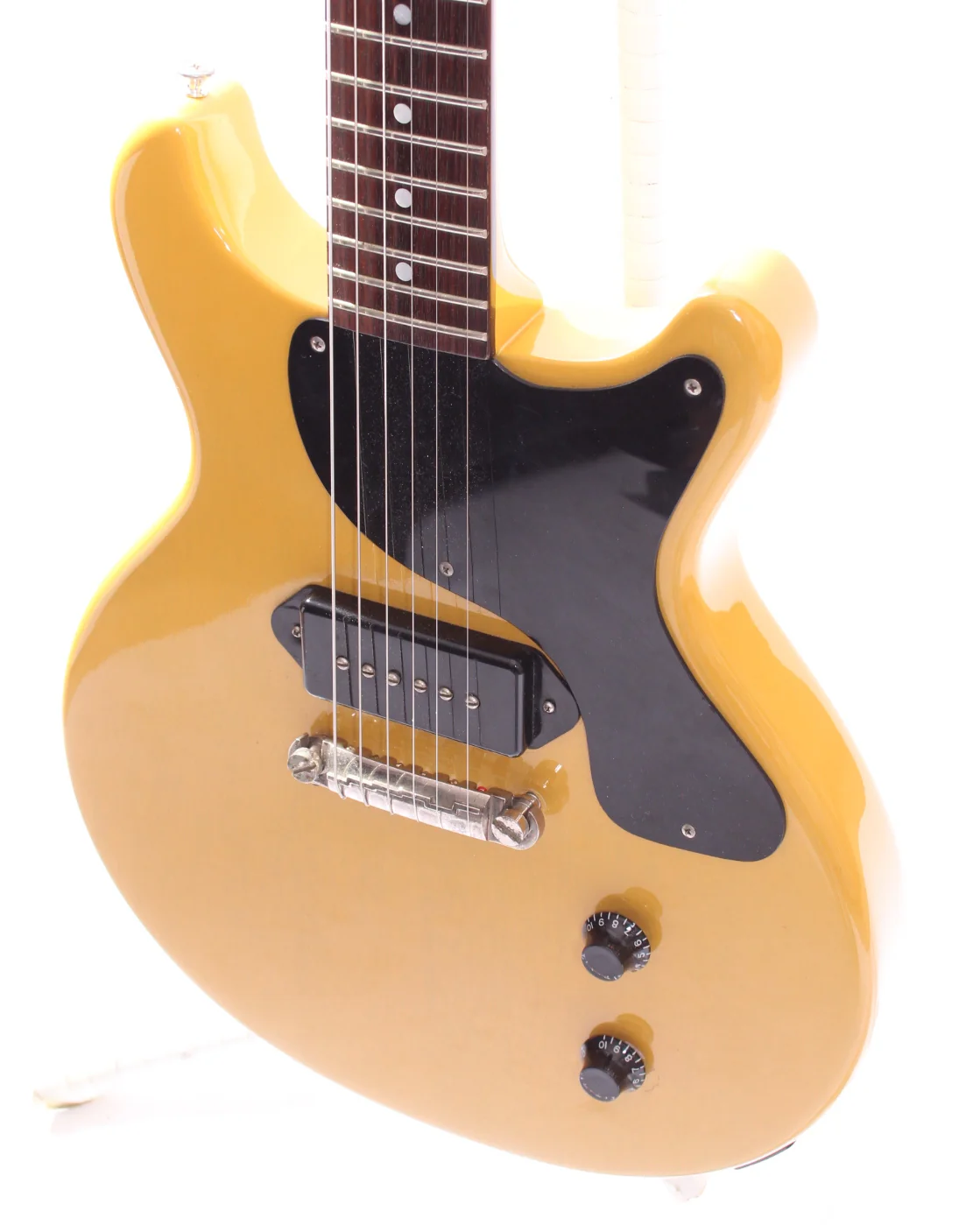1988 Burny Rock n Roll Version Les Paul Junior DC tv yellow - Image 3
