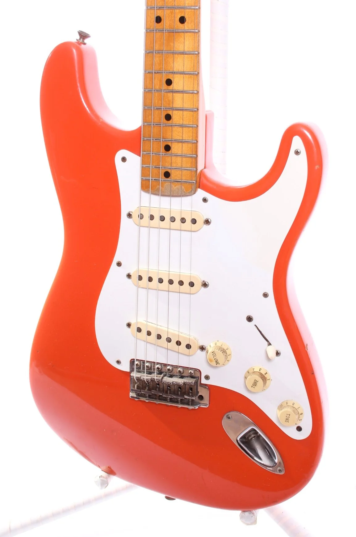 1988 Fender American Vintage '57 Reissue Stratocaster fiesta red - Image 4