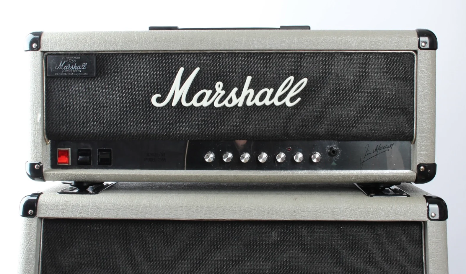 1988 Marshall 2555 Silver Jubilee 100w half stack - Image 6