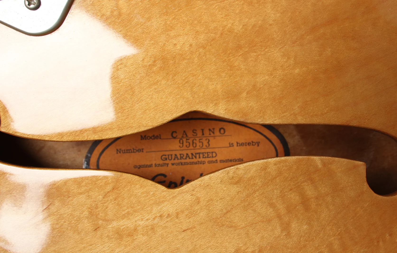 1989 Epiphone Casino natural - Image 11