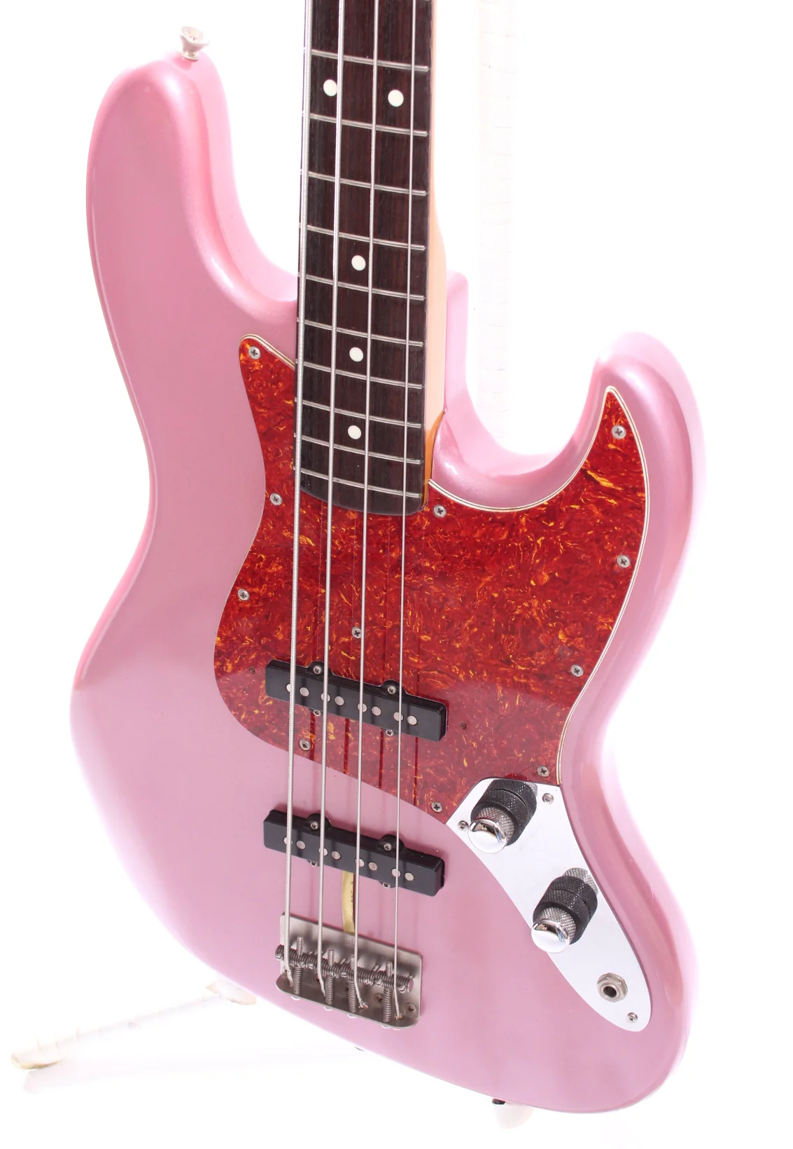 1989 Fender Jazz Bass 62 Reissue burgundy mist metallic - Image 3