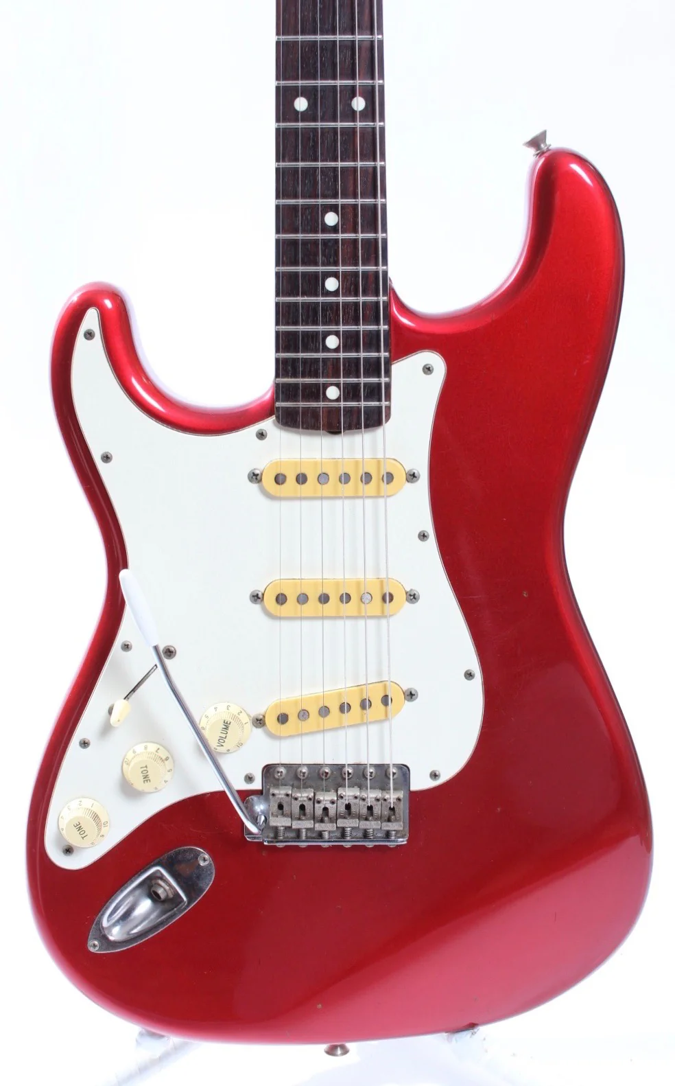 1989 Fender Stratocaster 62 Reissue lefty candy apple red - Image 2