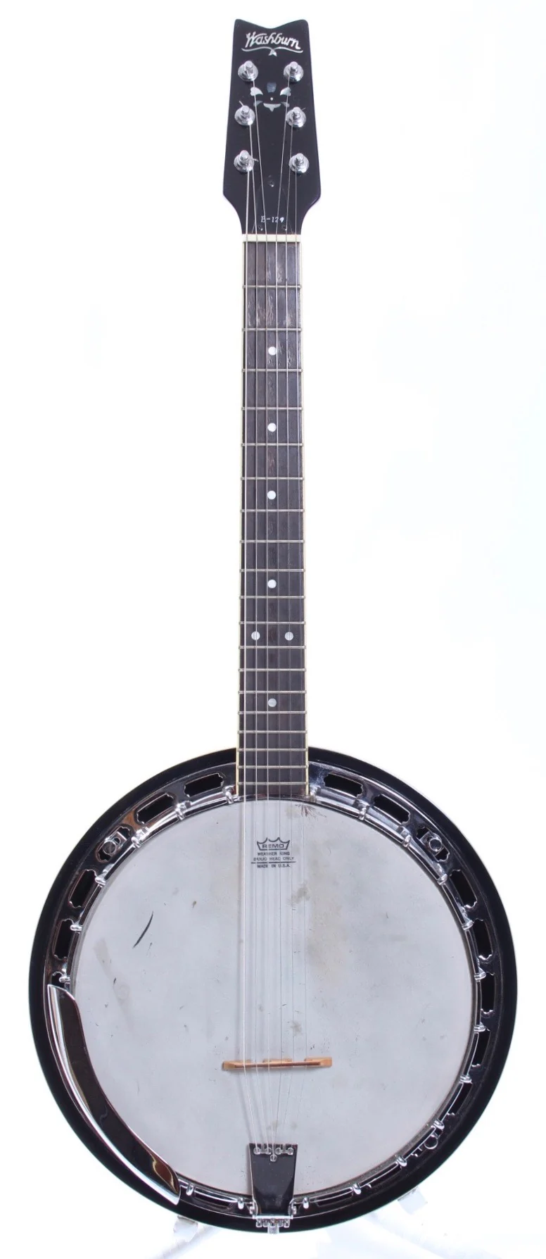 1989 Washburn B-12G six-string banjo natural
