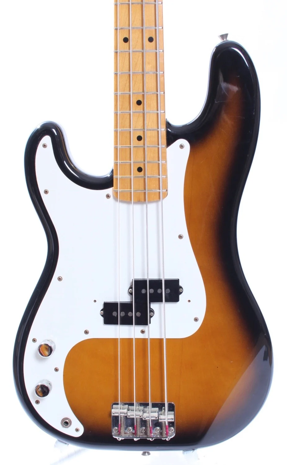 1990 Fender Precision Bass '57 Reissue Lefty sunburst - Image 2