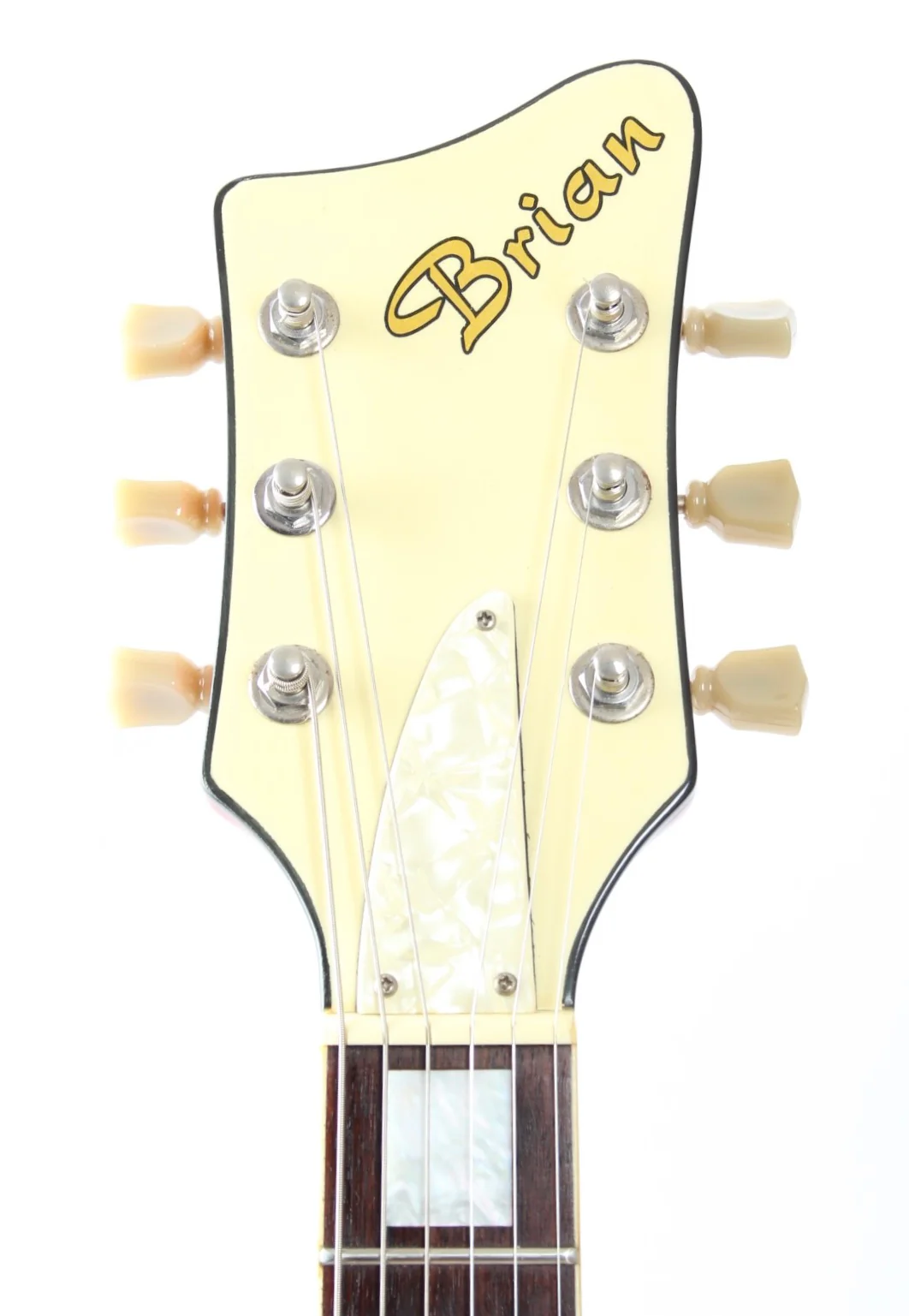 1990s Brian by Bacchus BNG-450 National Map Guitar red - Image 5