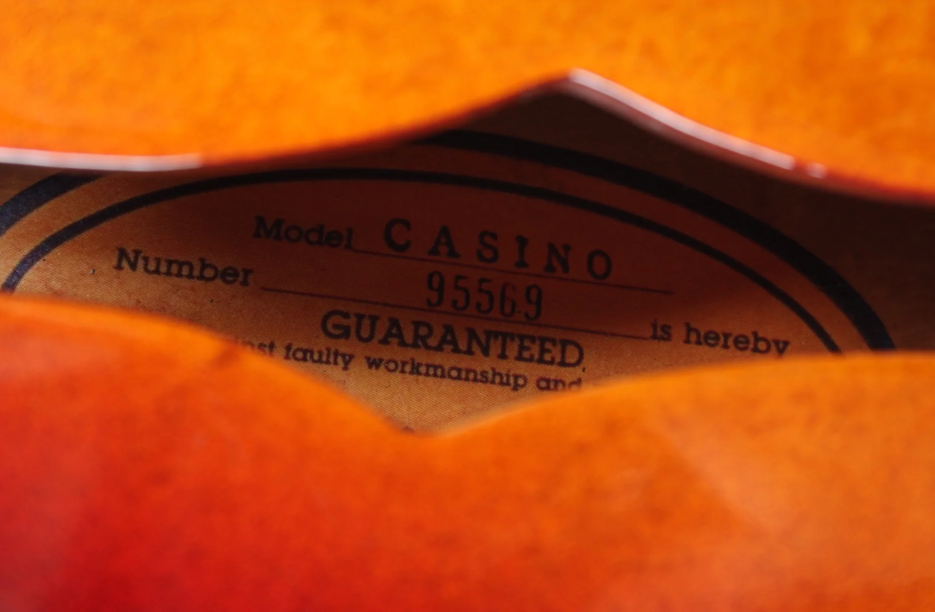 1990s Epiphone Casino sunburst - Image 11