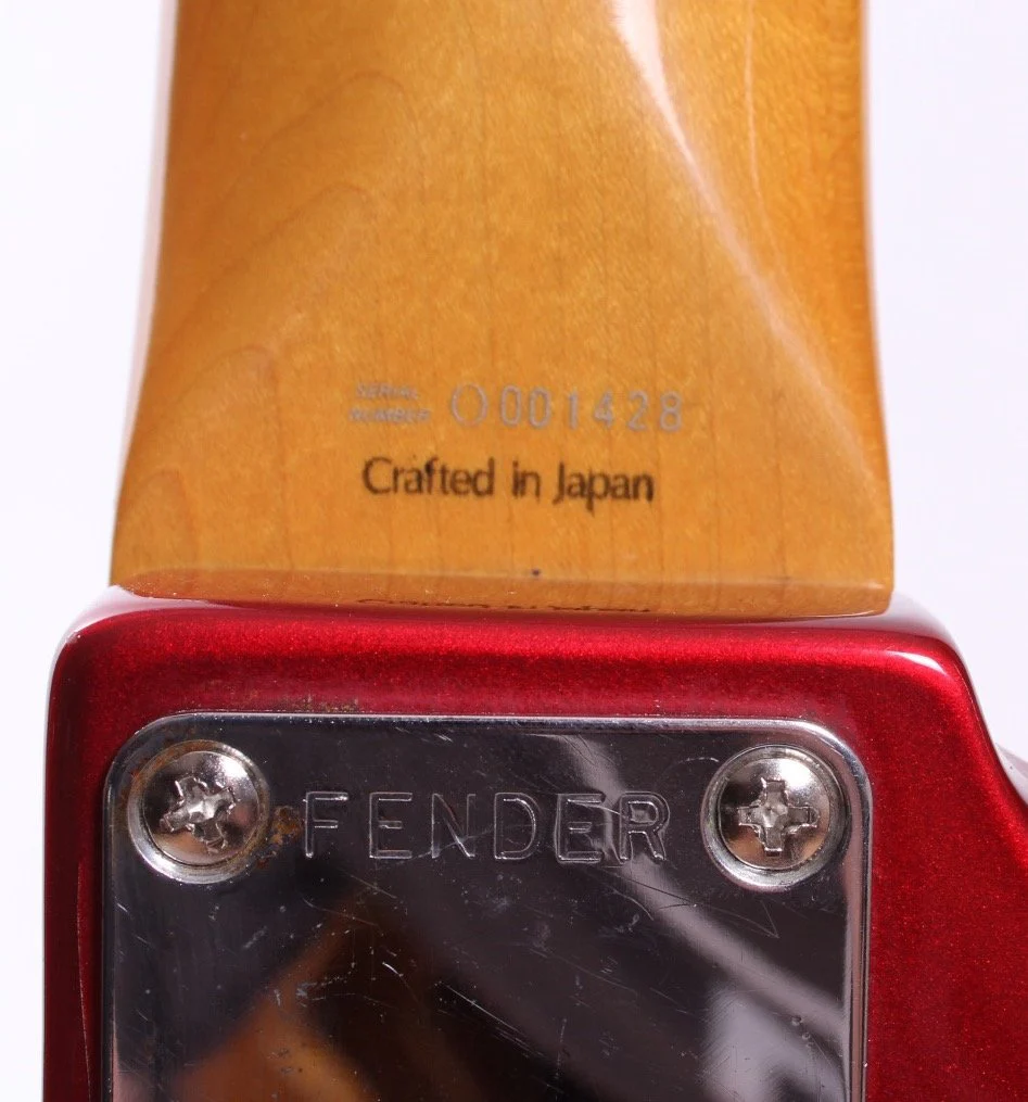1990s Fender Japan Jazz Bass 62 Reissue candy apple red - Image 11
