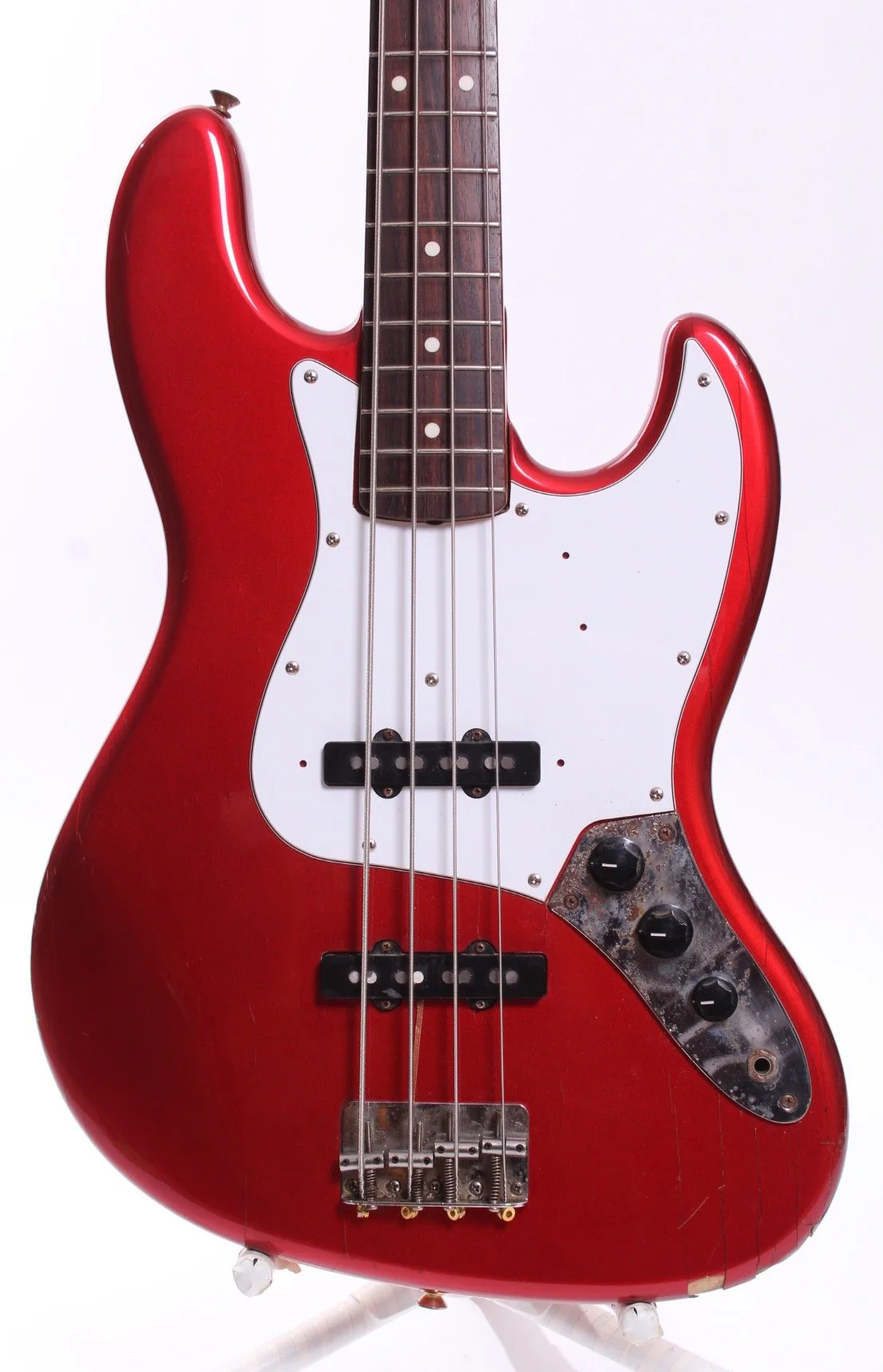 1990s Fender Japan Jazz Bass 62 Reissue candy apple red - Image 2