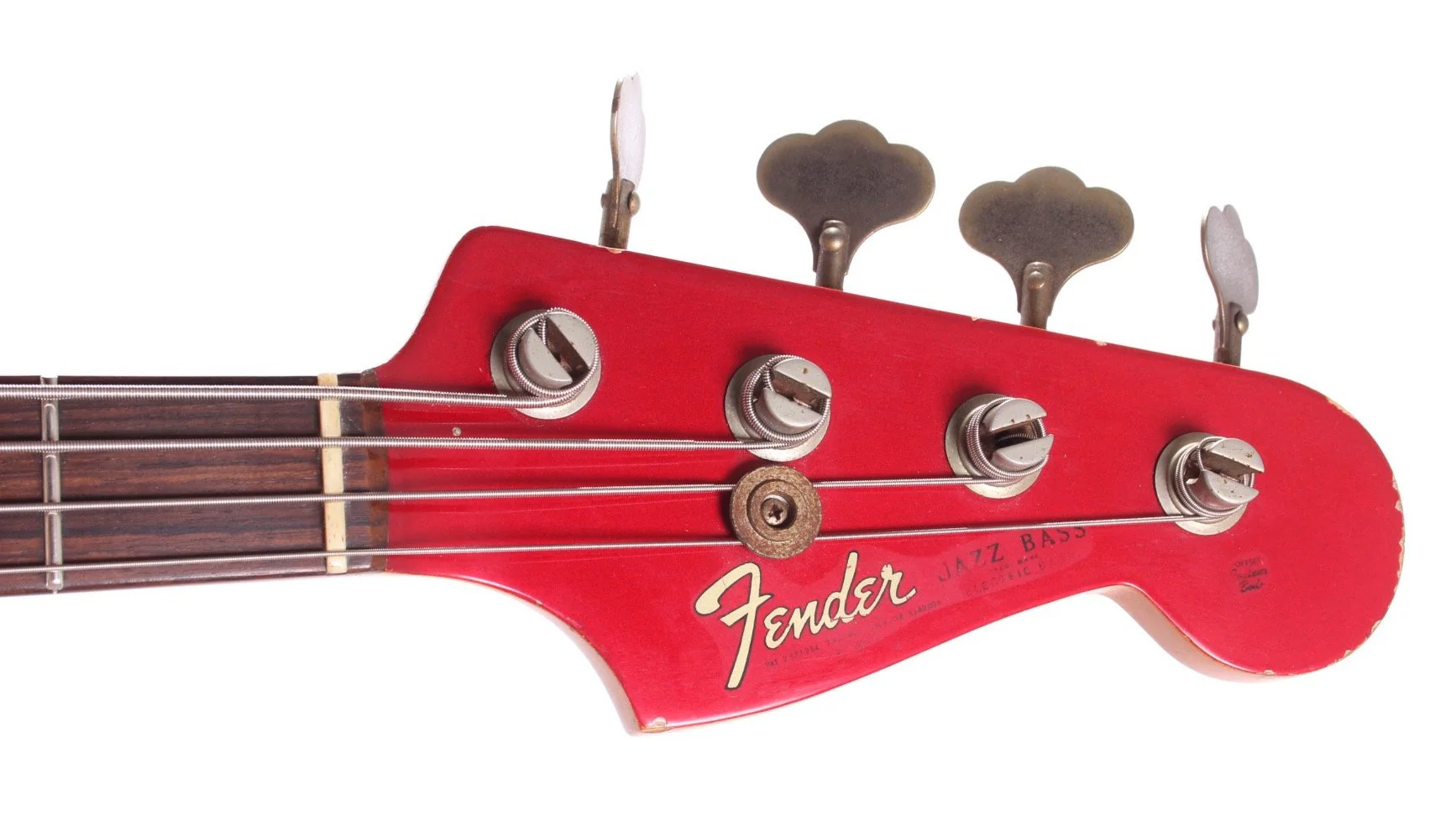 1990s Matsushita Seen Fender Jazz Bass 62 Reissue Replica candy apple red - Image 5