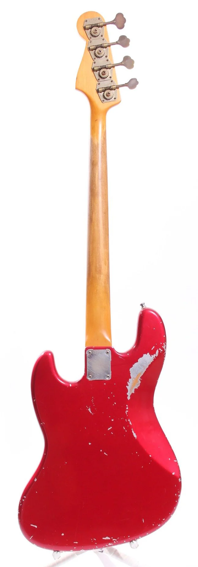 1990s Matsushita Seen Fender Jazz Bass 62 Reissue Replica candy apple red - Image 6