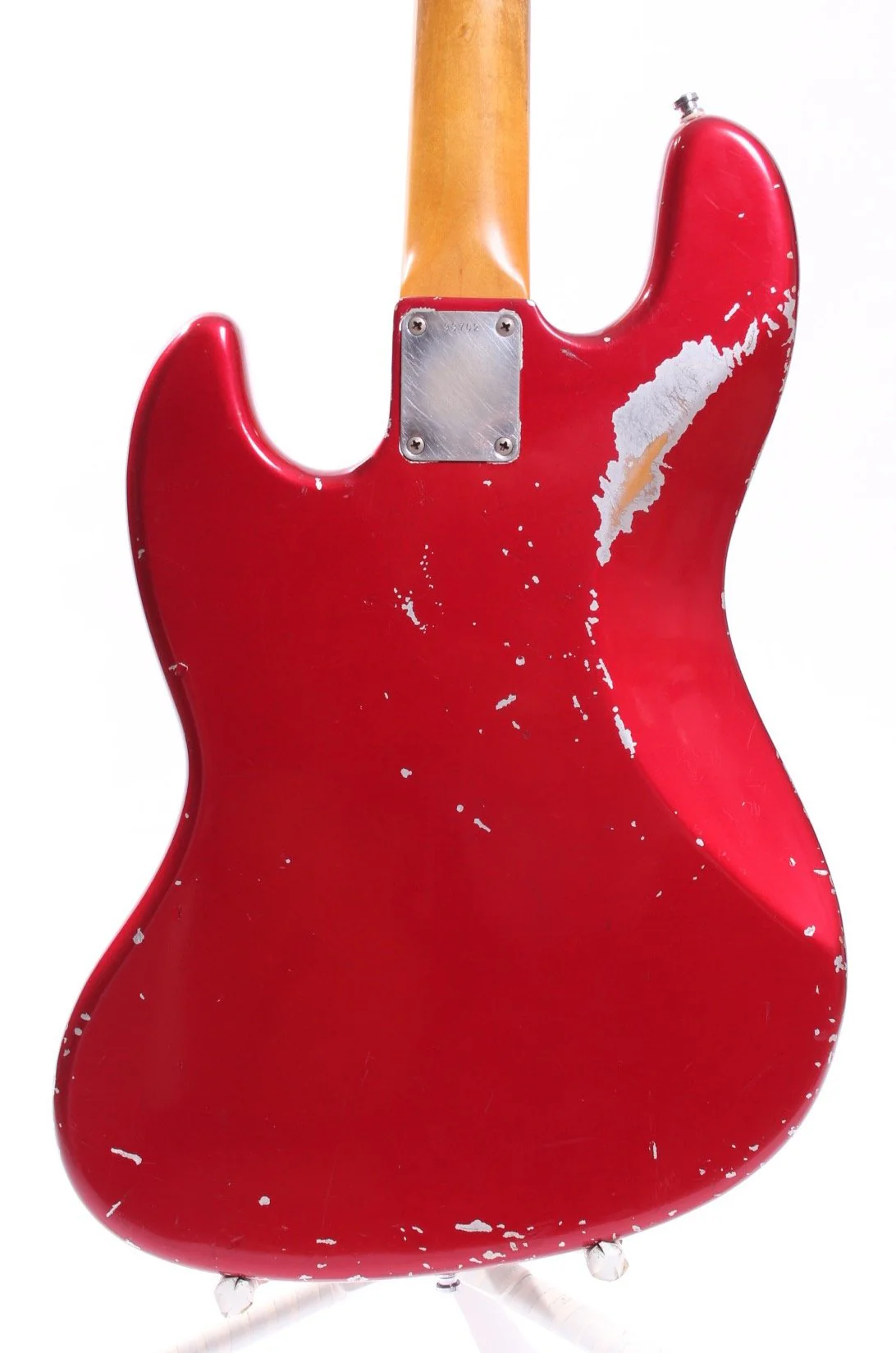 1990s Matsushita Seen Fender Jazz Bass 62 Reissue Replica candy apple red - Image 7