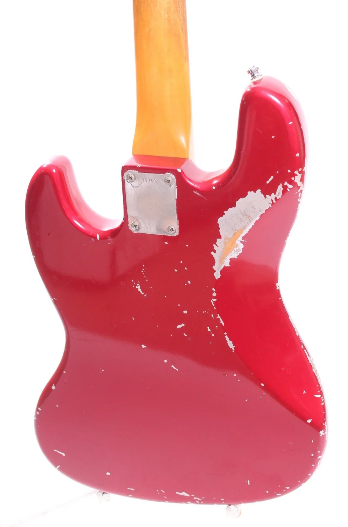 1990s Matsushita Seen Fender Jazz Bass 62 Reissue Replica candy apple red - Image 8