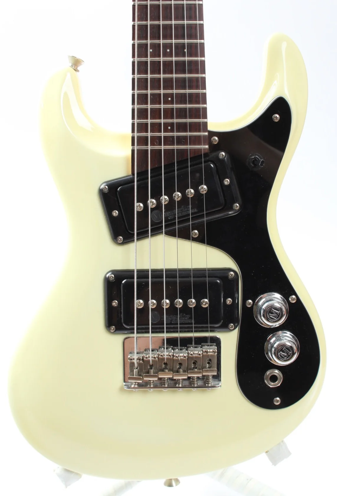 1990s Mosrite Mark 1 Mini Octave Guitar white - Image 2