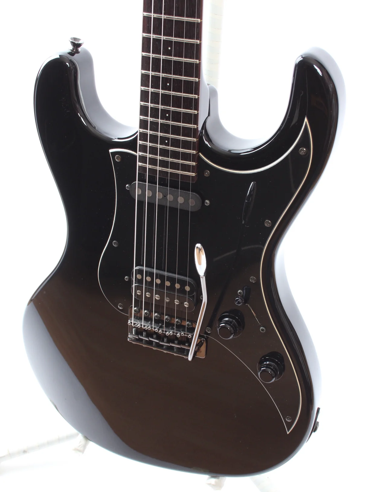 1990s Mosrite of Classics Hard Lord Shu Model all black - Image 3