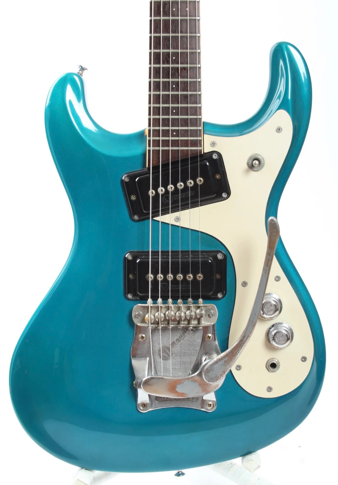 1990s Mosrite The Ventures MK1 Short Scale blue metallic - Image 2