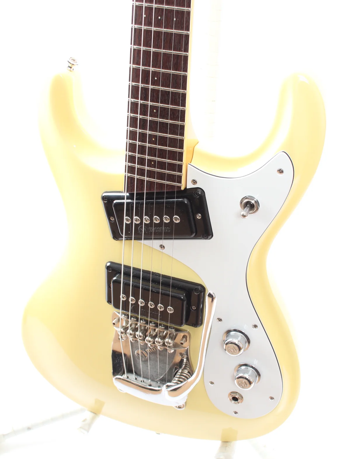 1990s Mosrite The Ventures MK1 Short Scale vintage white - Image 3
