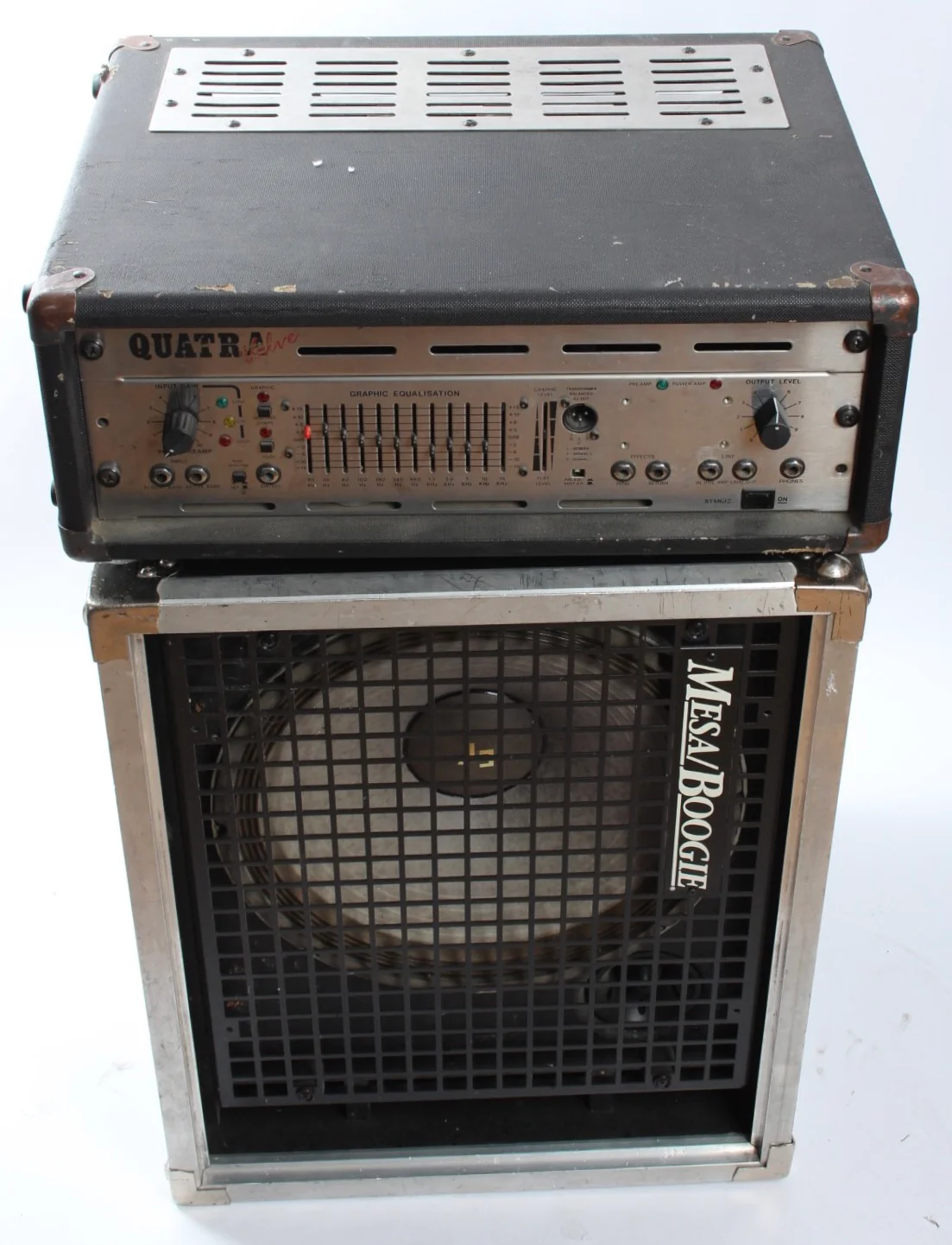 1990s Trace Elliot Quatra Valve w/ Mesa Boogie Road Ready 1x15" - Image 2