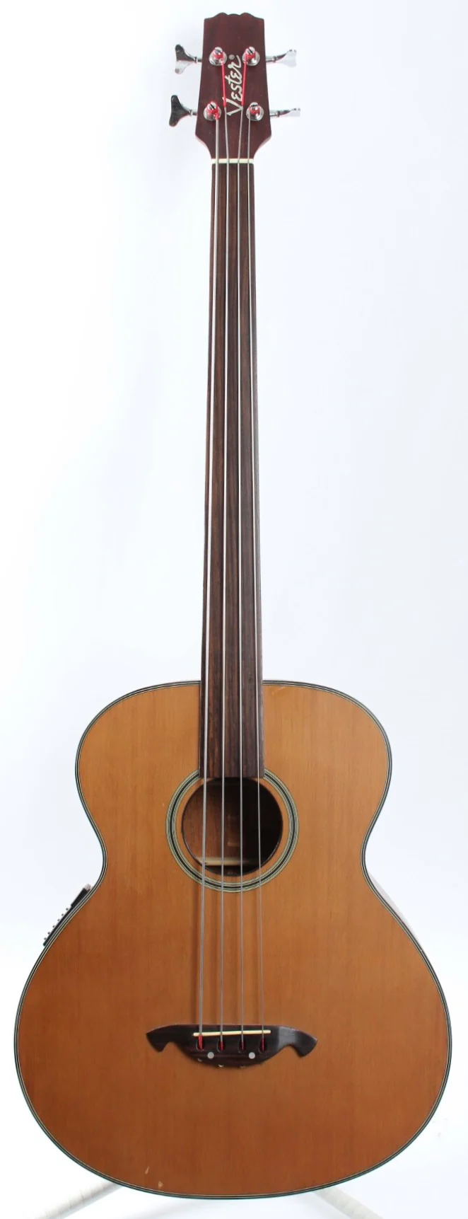1990s Vester VAB358EQ fretless bass natural