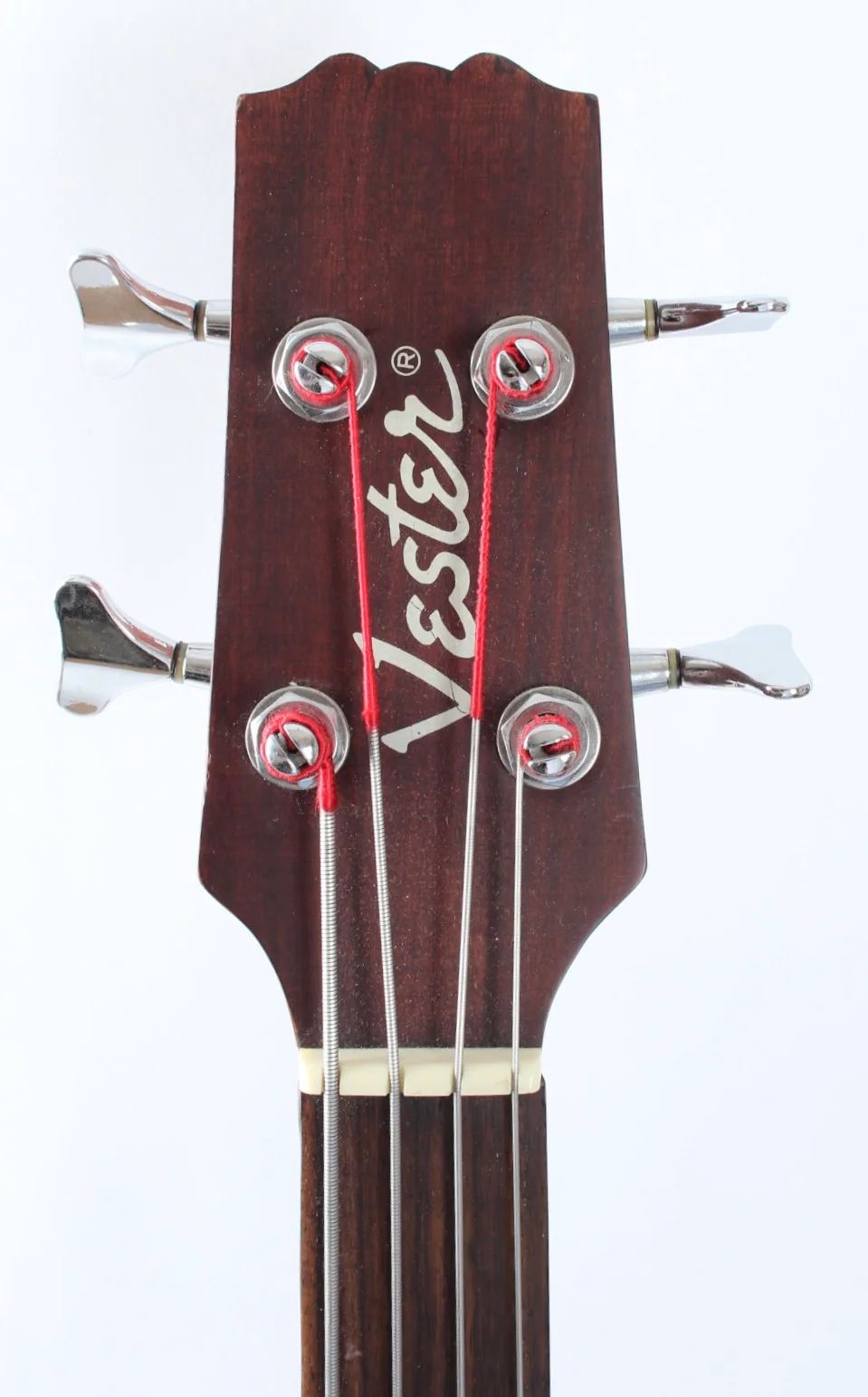 1990s Vester VAB358EQ fretless bass natural - Image 5