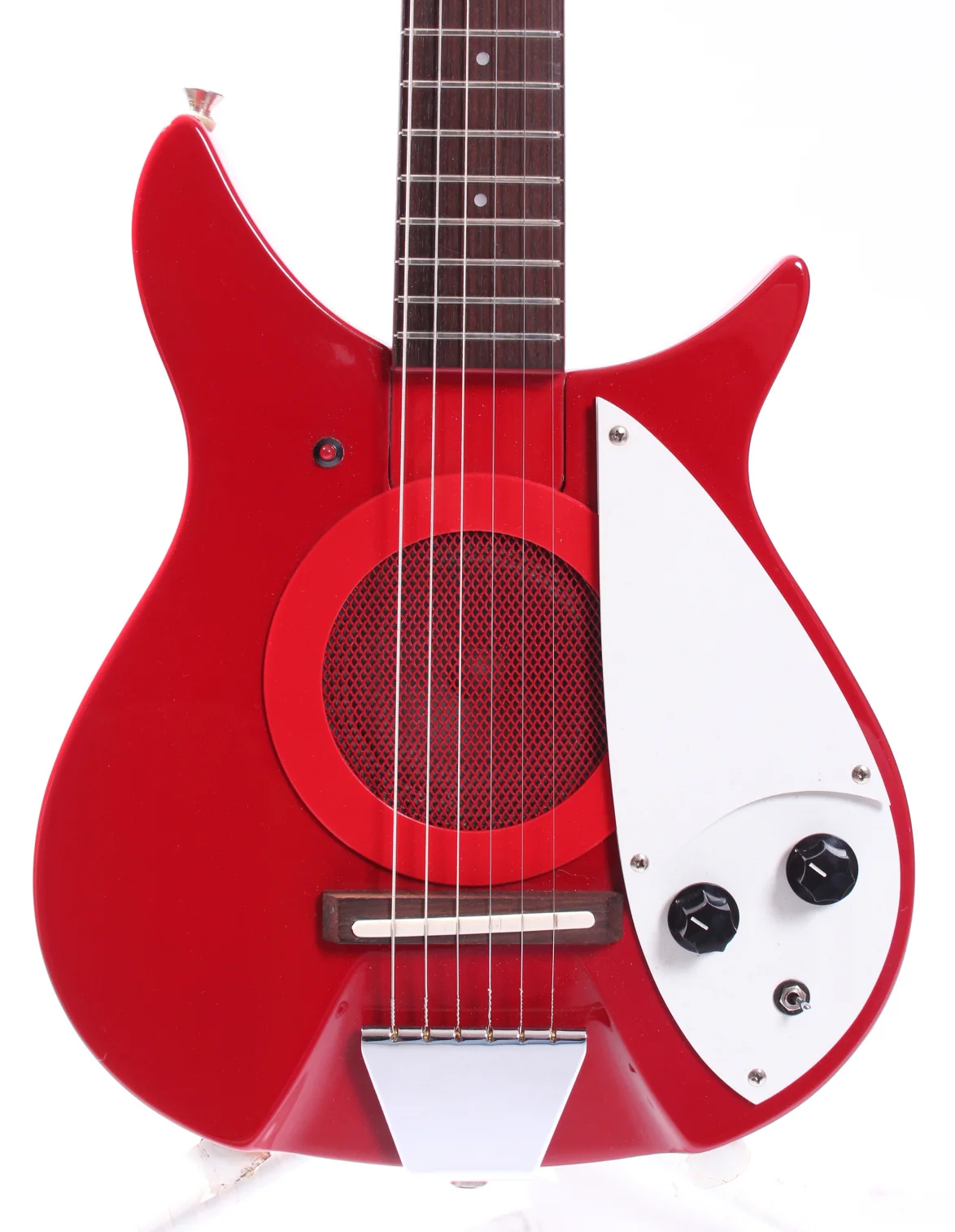 1990s Xmas Guitar Company Mersey Mini Rick red - Image 2