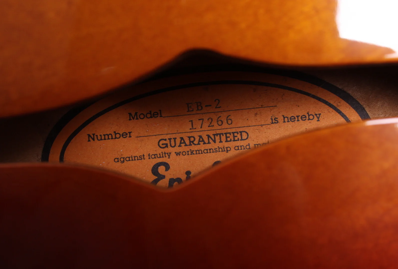 1991 Epiphone Rivoli EB-2 sunburst - Image 11