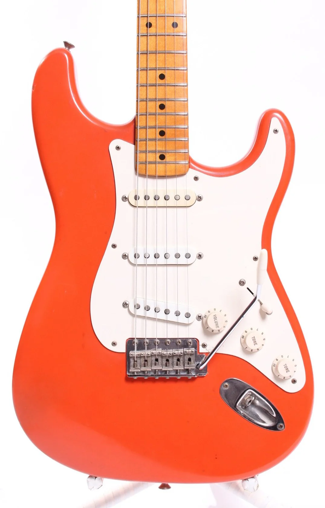 1991 Fender American Vintage 57 Reissue Stratocaster fiesta red - Image 2