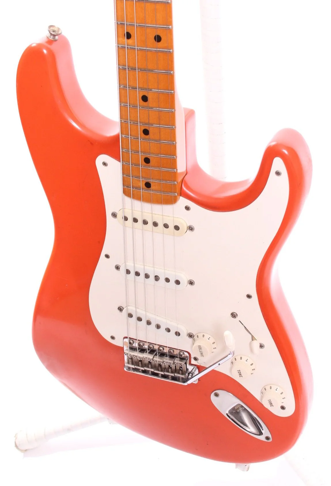 1991 Fender American Vintage 57 Reissue Stratocaster fiesta red - Image 3