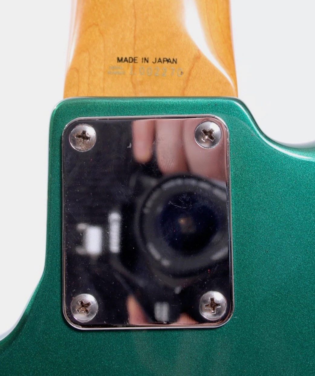 1991 Fender Jazz Bass 66 Reissue Dots & Binding sherwood green metallic - Image 11