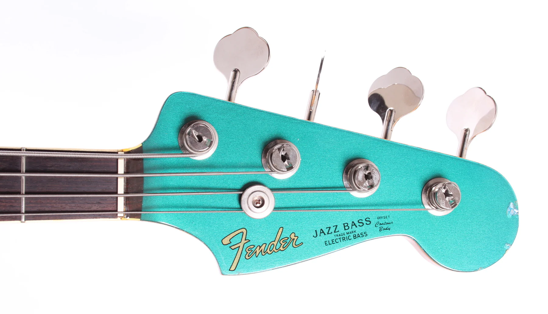 1991 Fender Jazz Bass 66 Reissue Dots & Binding sherwood green metallic - Image 5