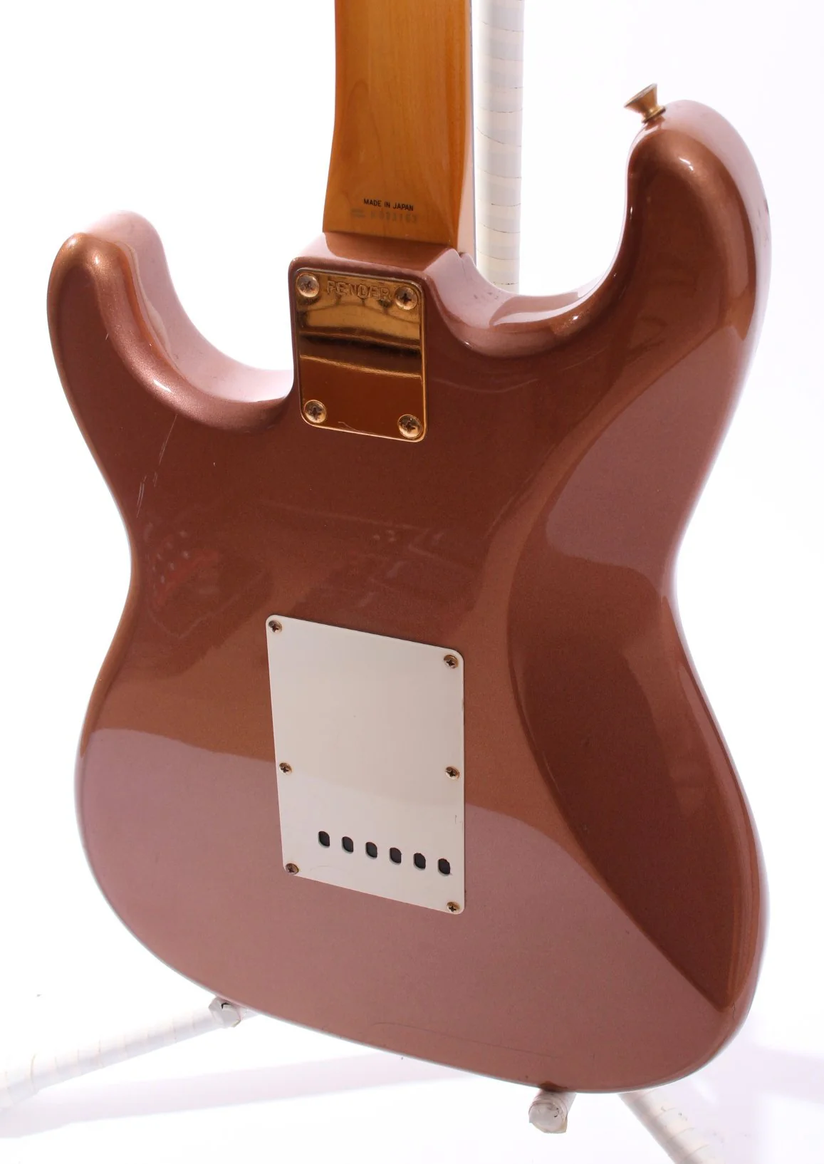 1991 Fender Stratocaster 62 Reissue gold hardware burgundy mist metallic - Image 11
