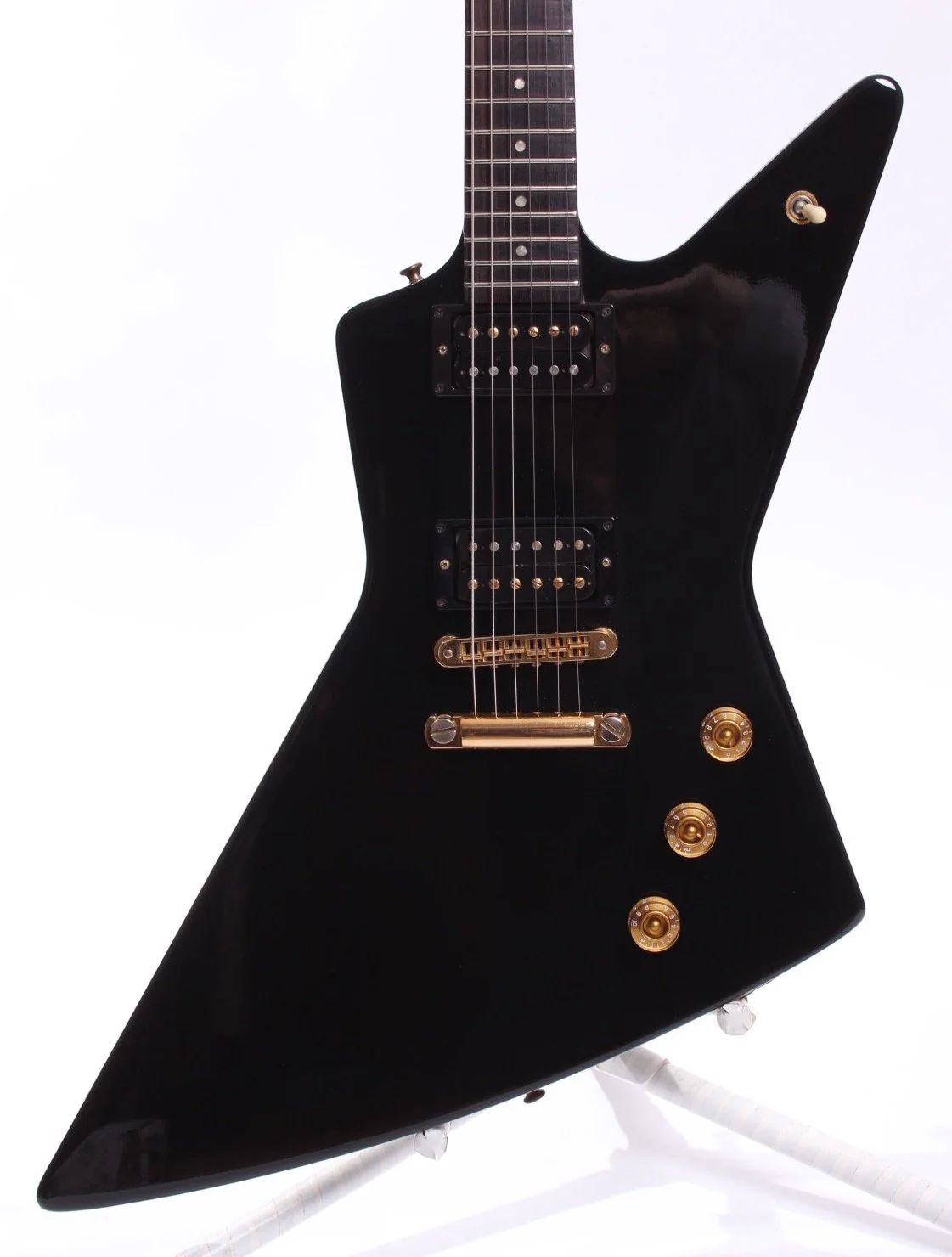 1991 Gibson Explorer Custom Shop Flying V headstock ebony - Image 2