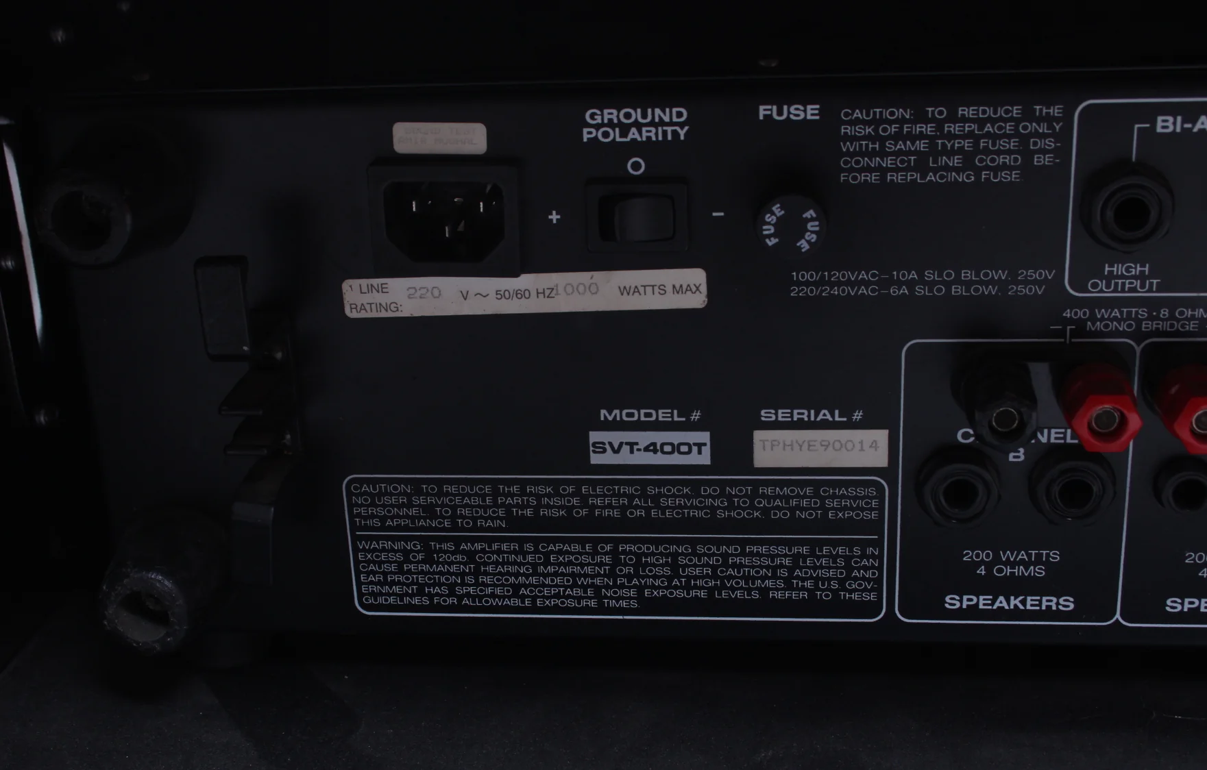 1992 Ampeg SVT-400T USA black - Image 4