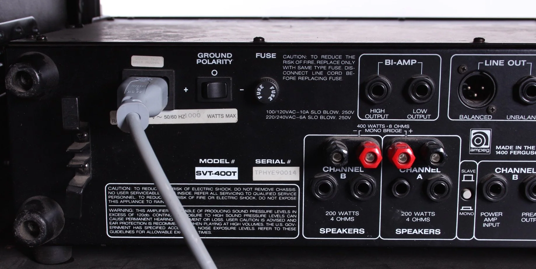 1992 Ampeg SVT-400T with SVT-1540HE Cabinet - Image 6