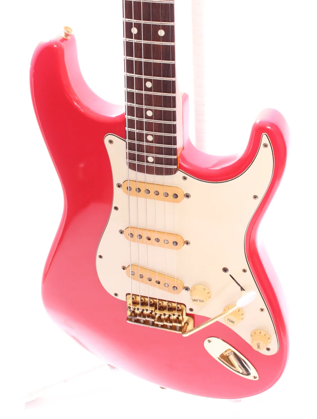 1992 Fender Stratocaster 62 Reissue gold hardware fiesta red - Image 3