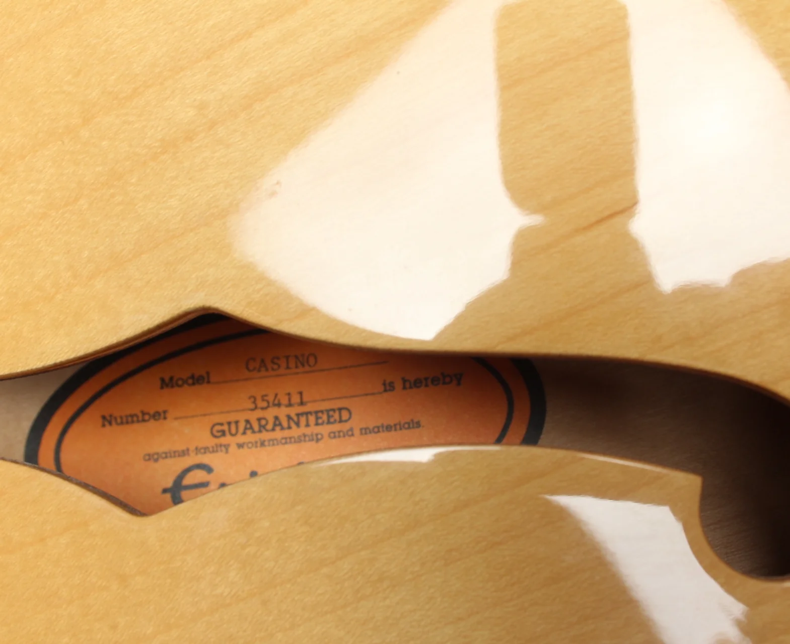 1993 Epiphone Casino natural - Image 11