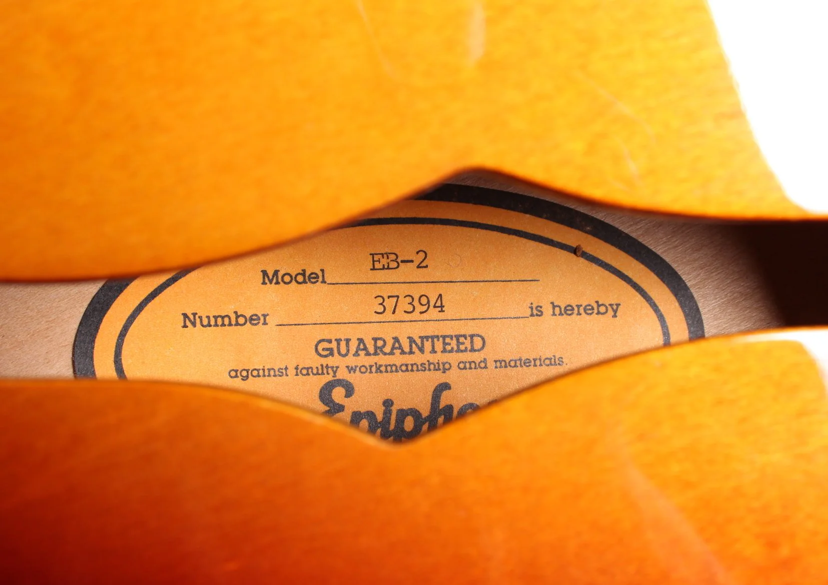 1993 Epiphone EB-2 Rivoli sunburst - Image 11