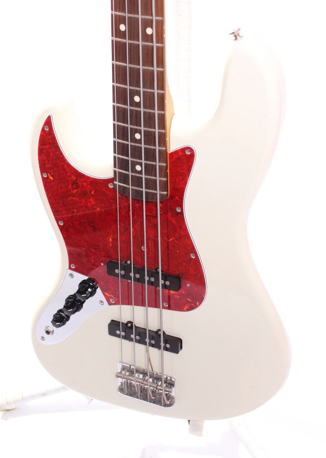 1993 Fender Jazz Bass 62 Reissue lefty vintage white - Image 3