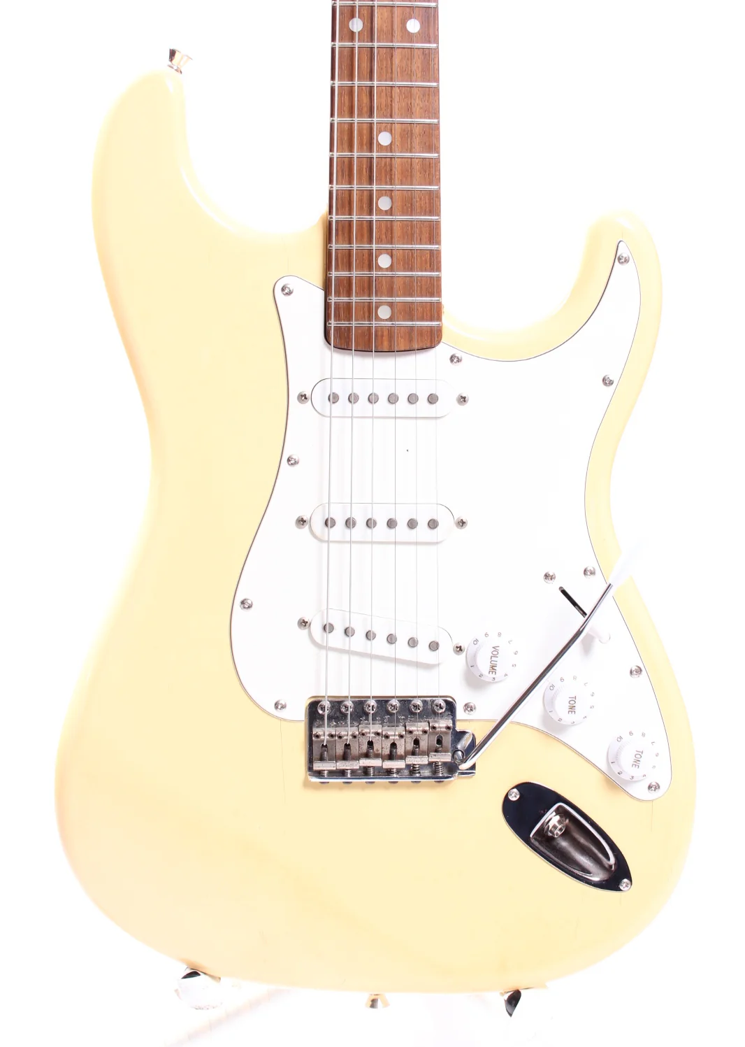 1993 Fender Squier Stratocaster Silver Series vintage white - Image 2