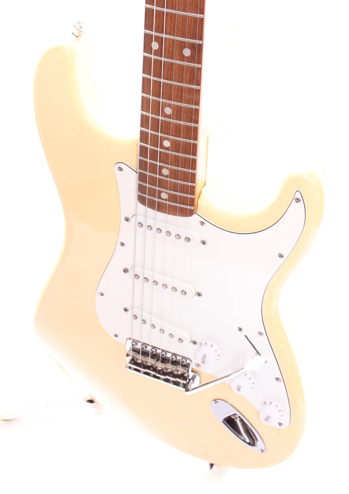 1993 Fender Squier Stratocaster Silver Series vintage white - Image 3