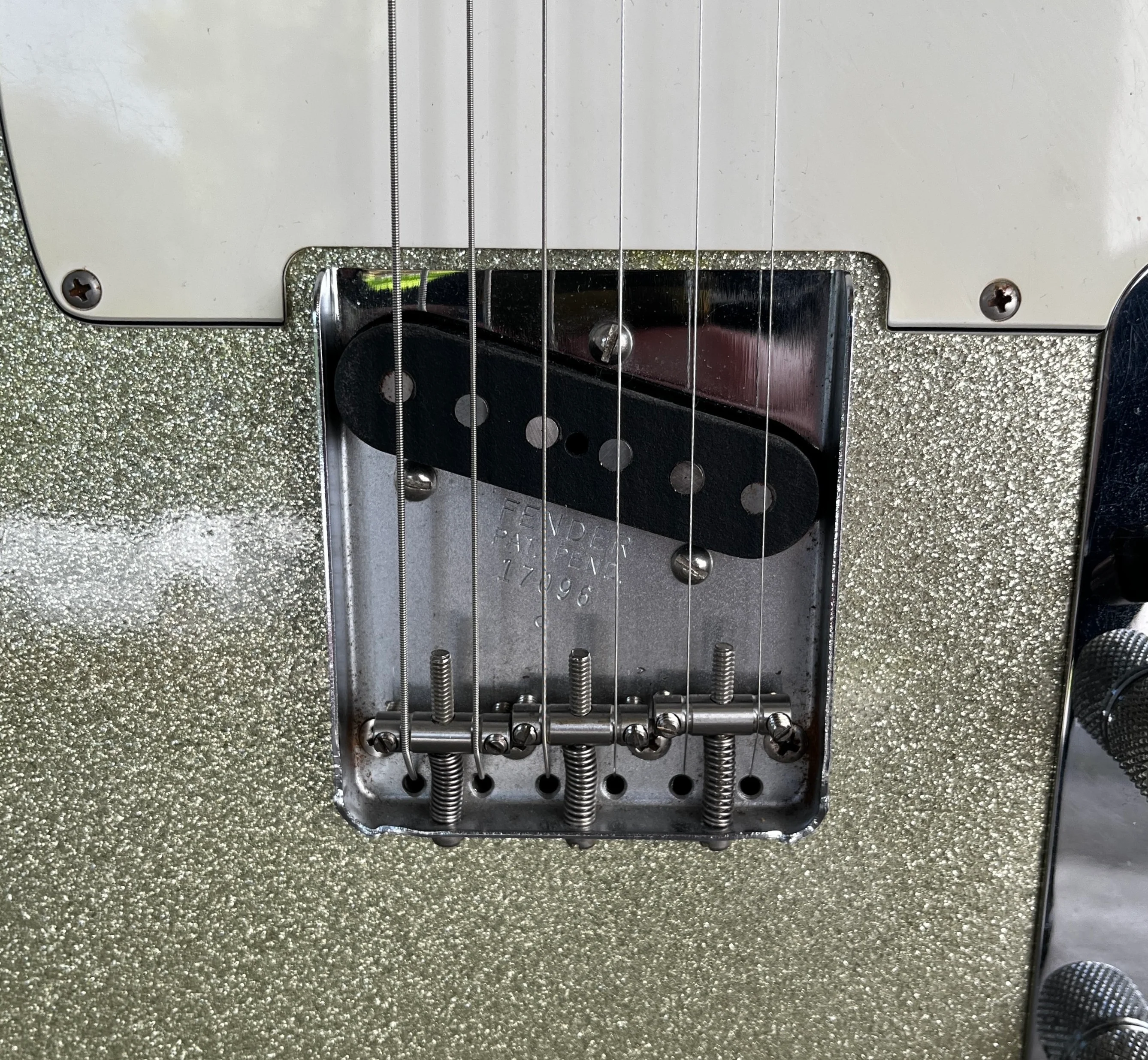 1994 Fender Custom Shop Sparkle Telecaster silver sparkle metallic - Image 11