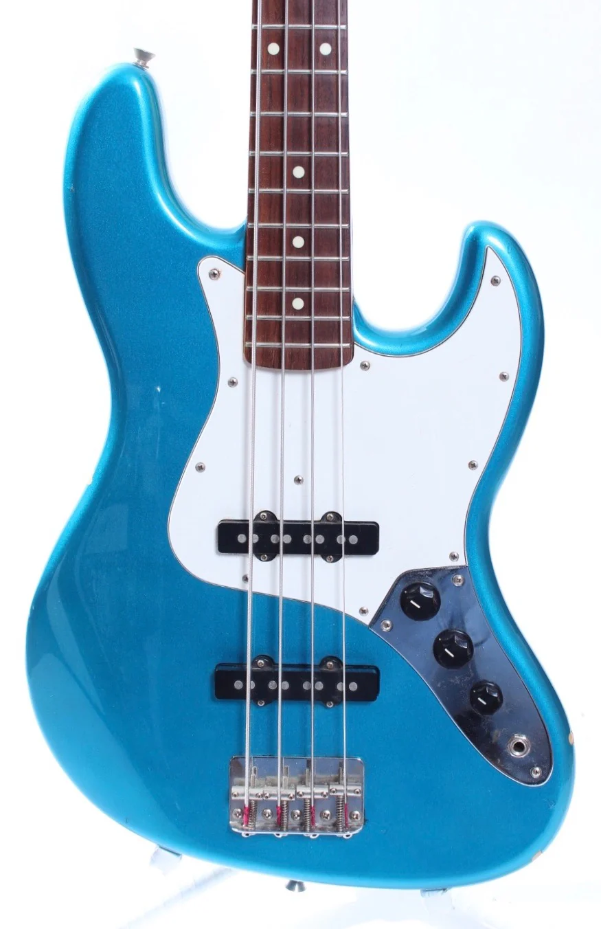 1994 Fender Jazz Bass 32" Medium Scale lake placid blue - Image 2