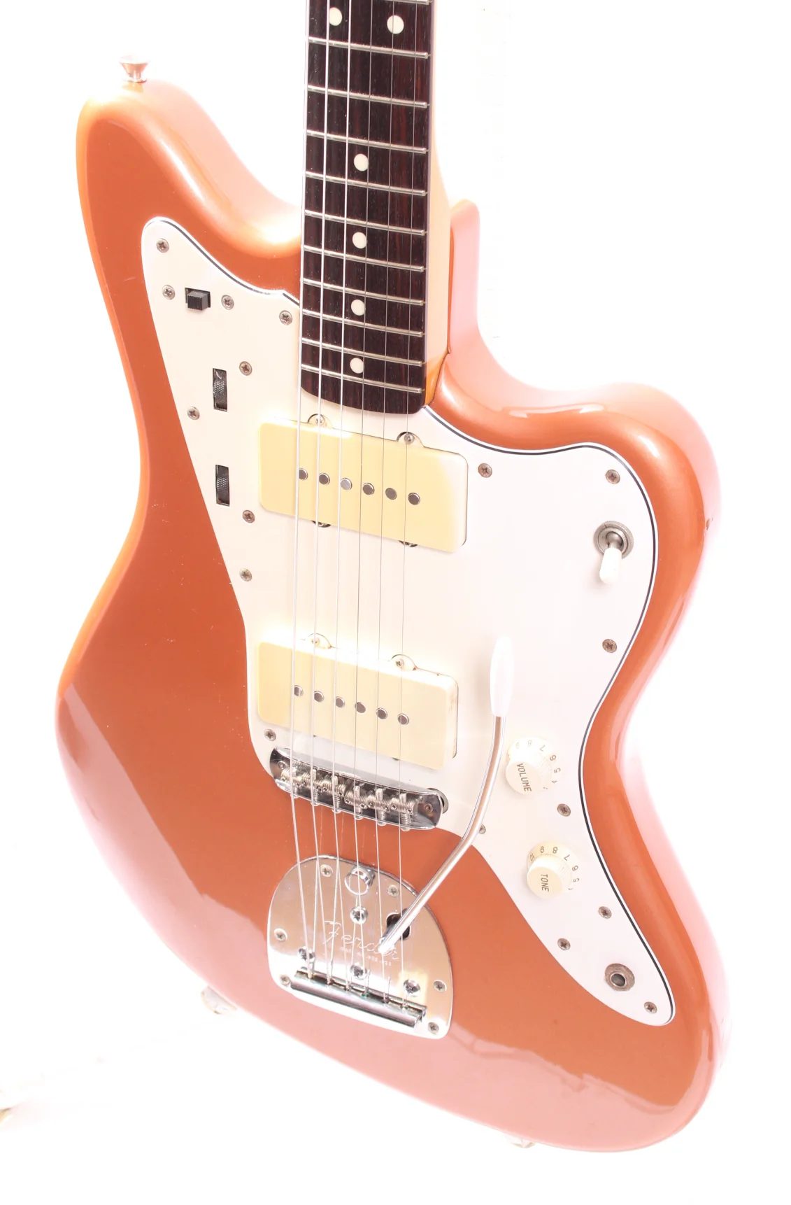 1994 Fender Jazzmaster 66 Reissue burgundy mist matching headstock - Image 3