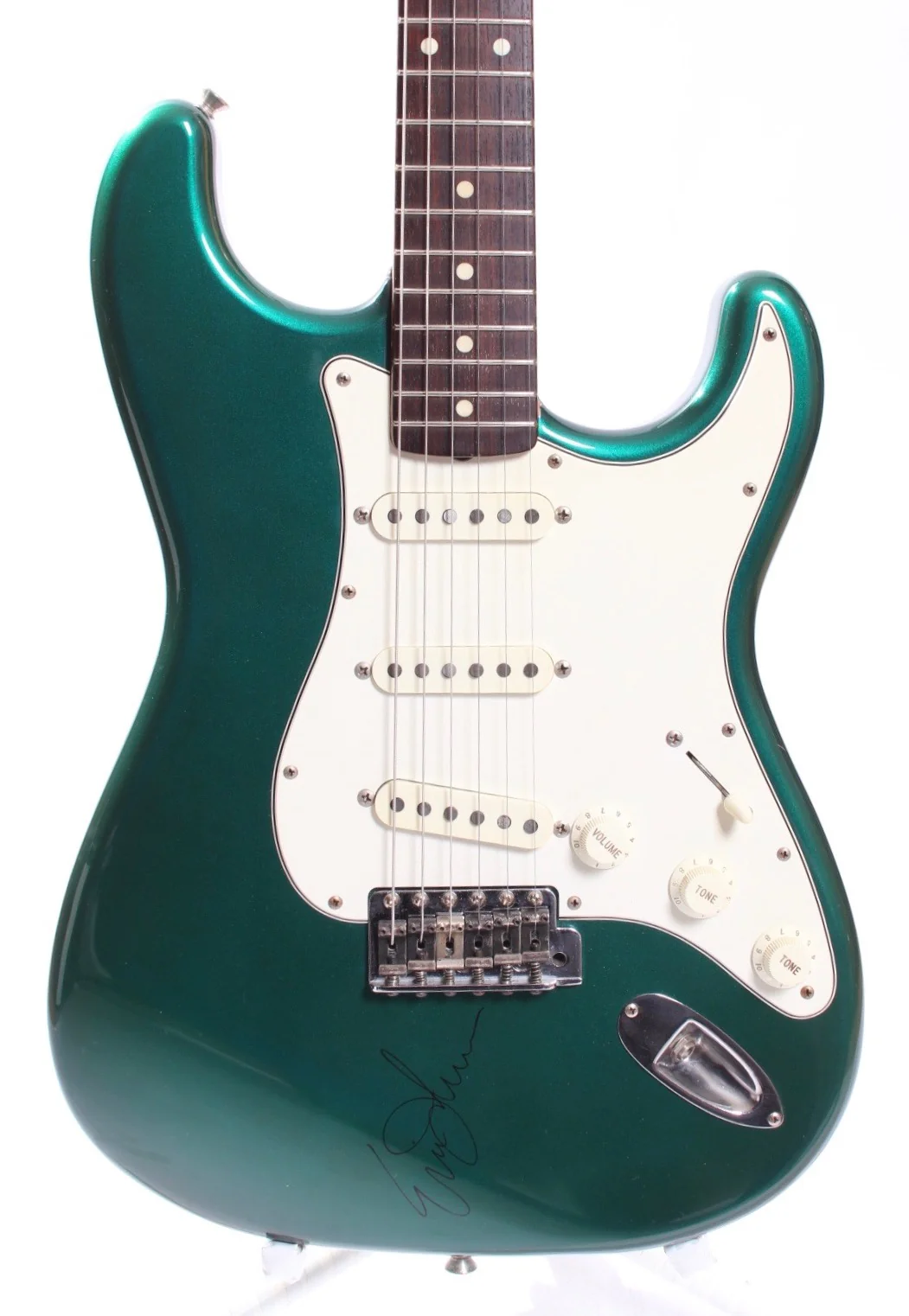1994 Fender Stratocaster '62 Reissue matching headstock photoflame lake placid blue - Image 2