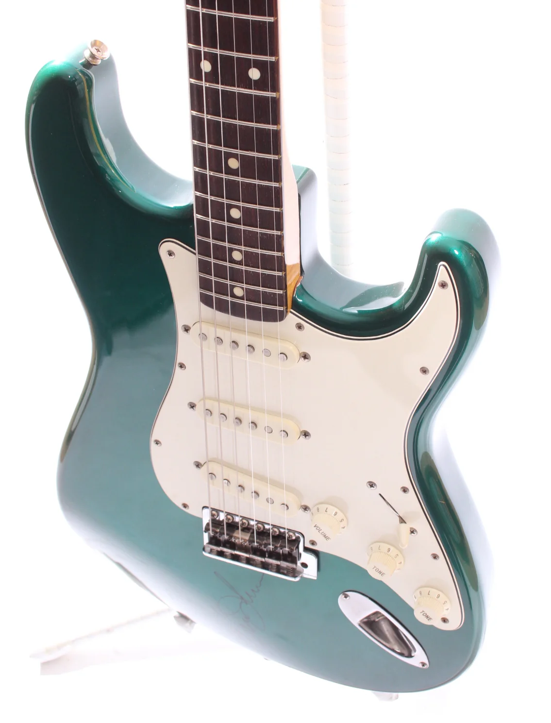 1994 Fender Stratocaster '62 Reissue matching headstock photoflame lake placid blue - Image 3