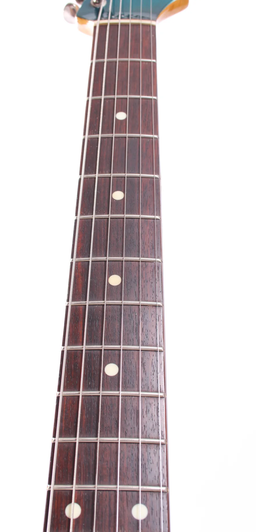 1994 Fender Stratocaster '62 Reissue matching headstock photoflame lake placid blue - Image 4
