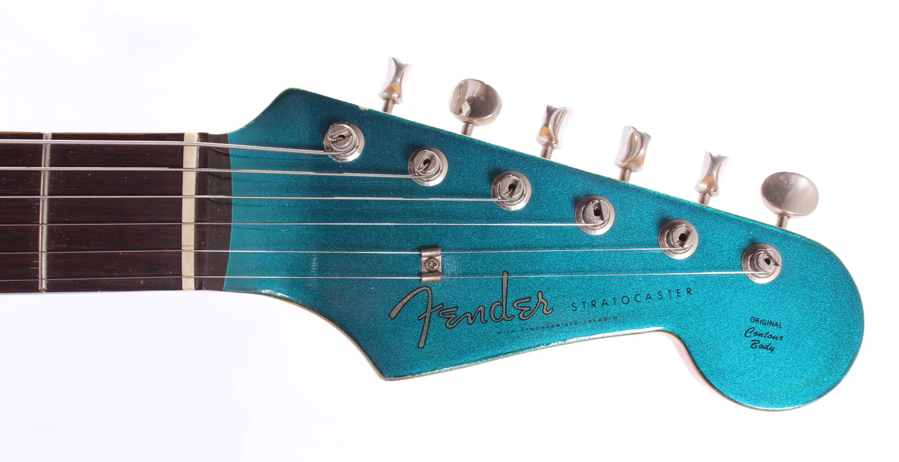 1994 Fender Stratocaster '62 Reissue matching headstock photoflame lake placid blue - Image 5