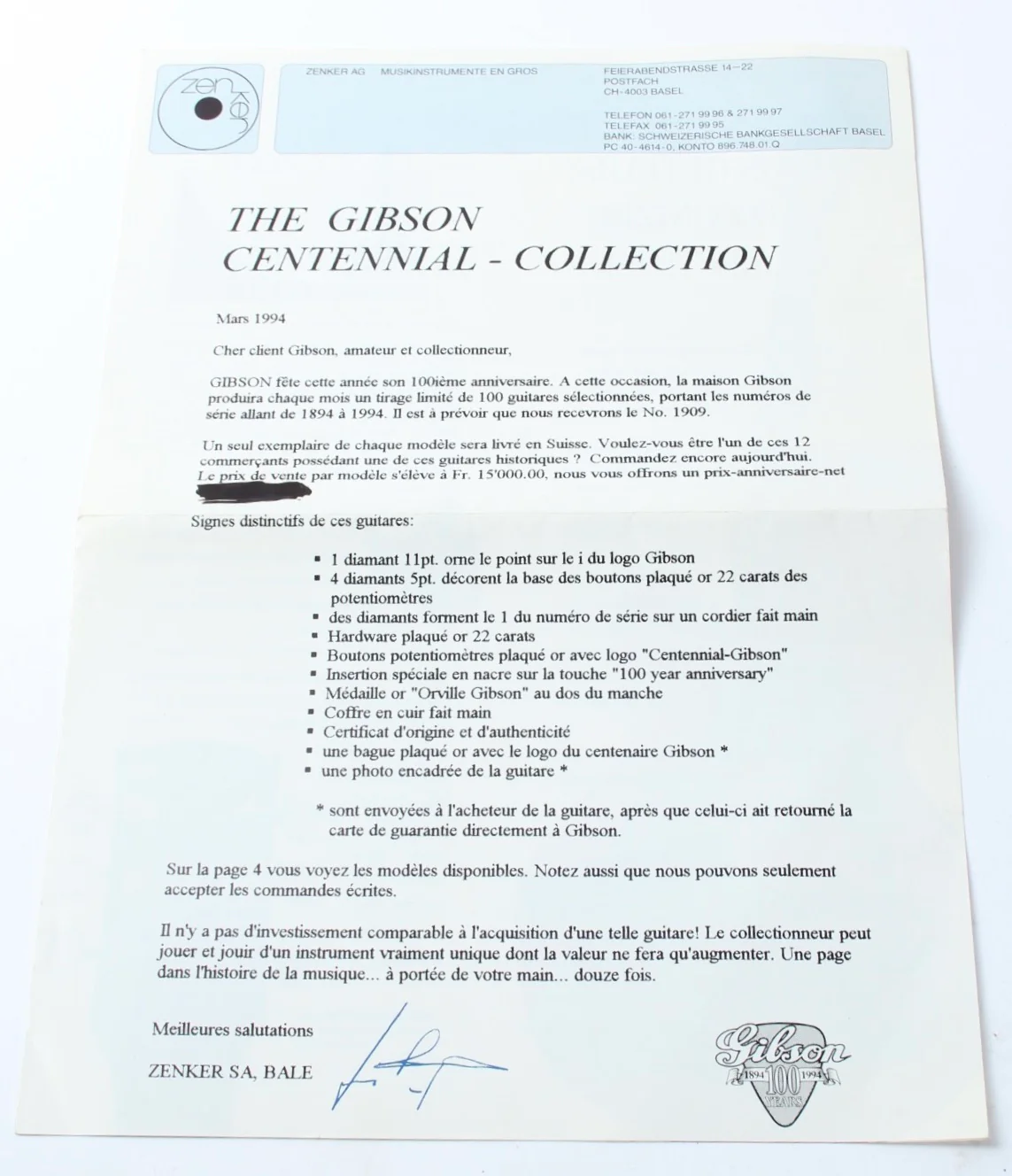 1994 Gibson Les Paul Classic 100th Anniversary Centennial goldtop signed by Slash - Image 14