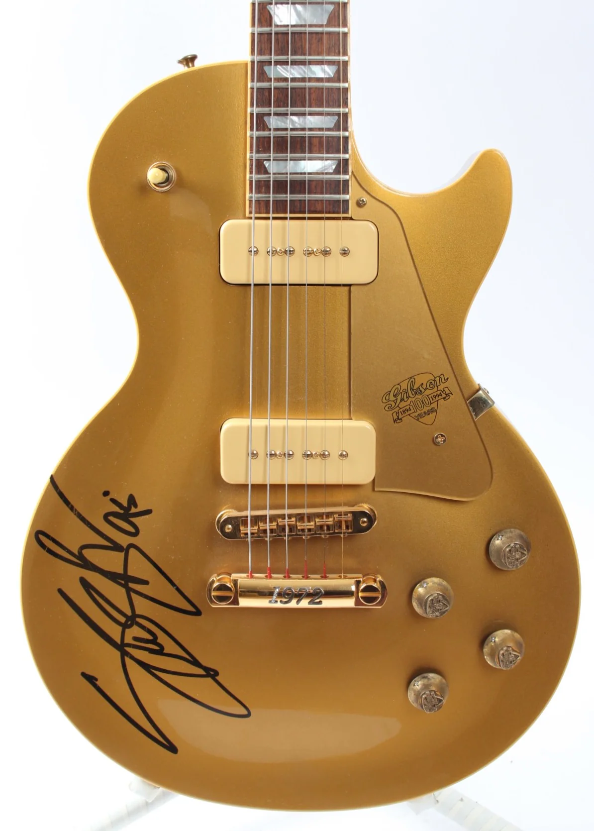 1994 Gibson Les Paul Classic 100th Anniversary Centennial goldtop signed by Slash - Image 2