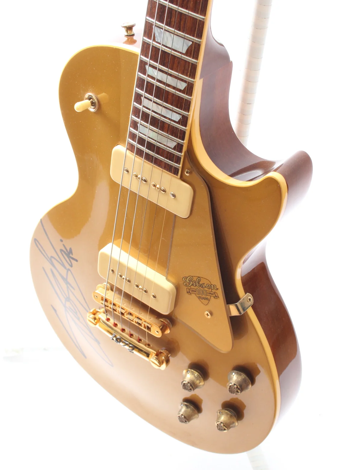 1994 Gibson Les Paul Classic 100th Anniversary Centennial goldtop signed by Slash - Image 3