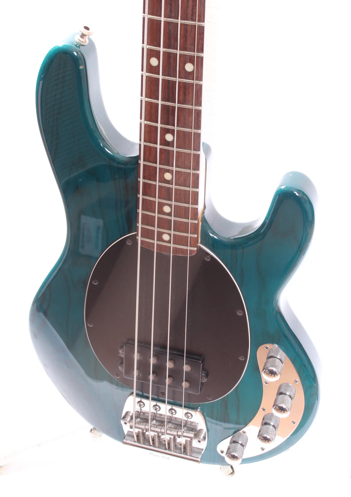 1994 Music Man Stingray teal green transparent - Image 3